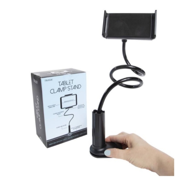 Traxx Adjustable/Flexible Tablet Clamp Stand for Hands Free Video - Picture 2 of 7